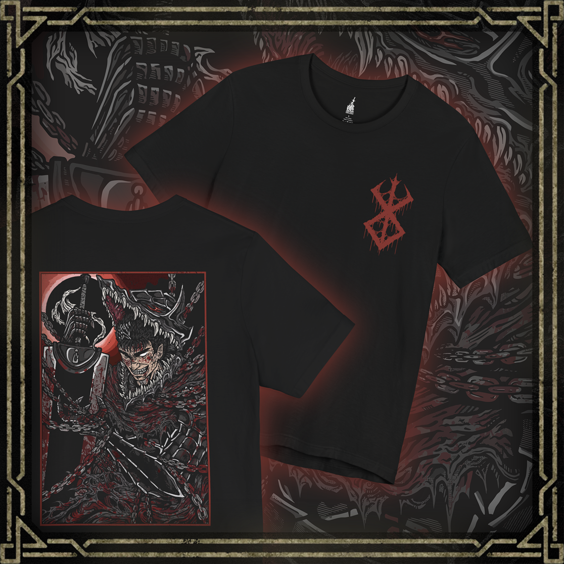 Berserk Guts Rage Grim Double-Sided T-Shirt – Drippy Souls