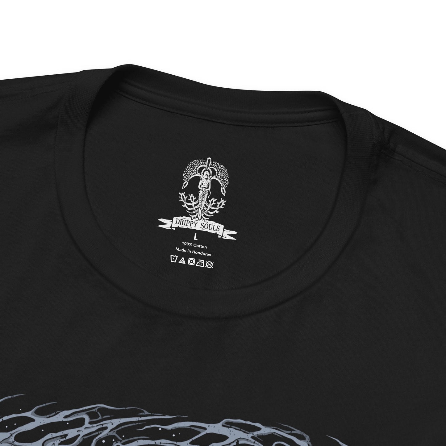 Folded T-shirt design of Blaidd the Half-Wolf from Elden Ring, the towering wolf knight sworn to Ranni the Witch. Clad in heavy armor and wielding a massive greatsword, Blaidd stands beneath a moonlit sky as his dual nature struggles between loyalty and fate. The design captures his tragic devotion, bestial strength, and inevitable descent driven by the will of the Two Fingers.