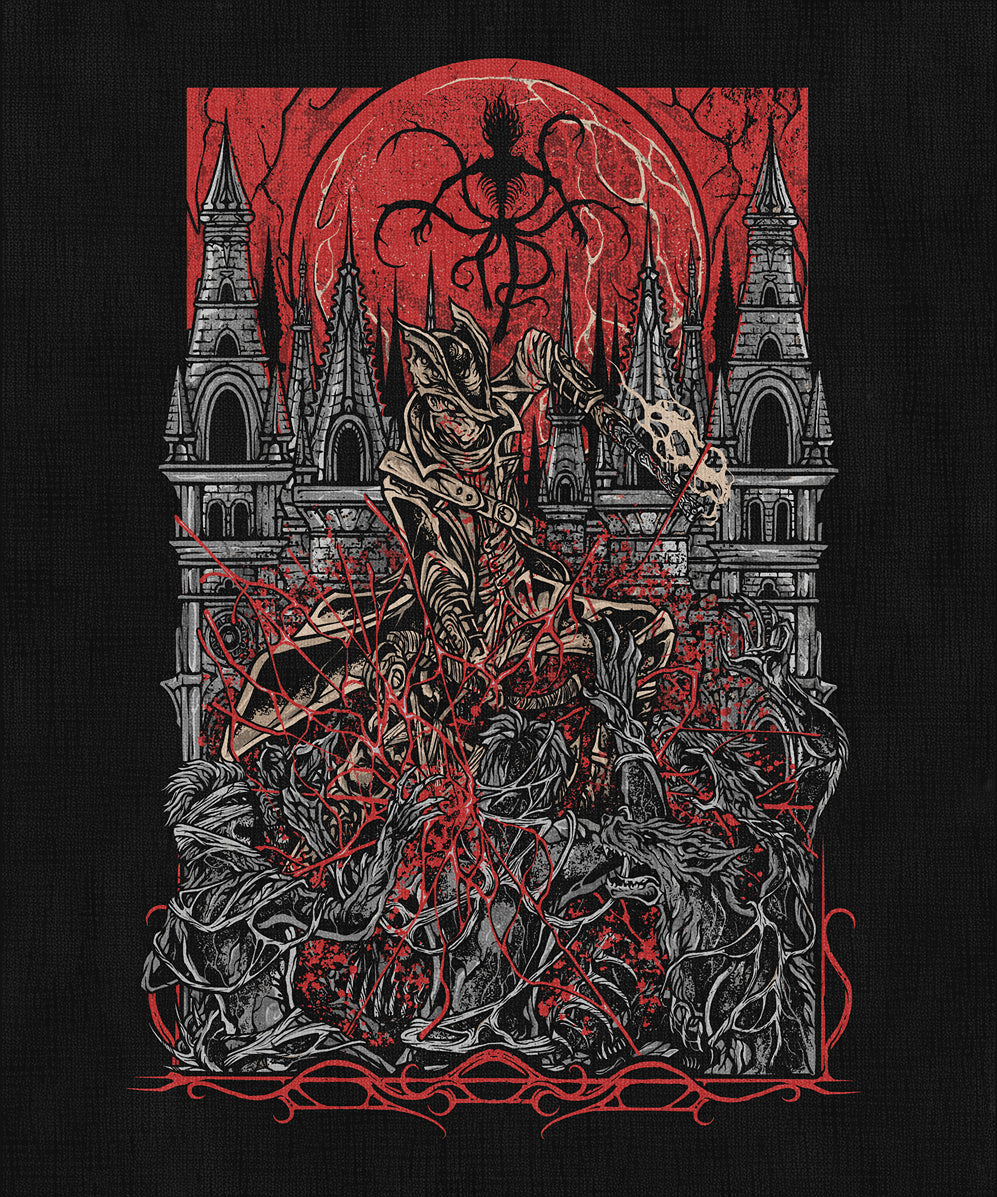 Concept Art of Bloodborne Hunter of Yharnam. The Hunter of Yharnam emerges on the Night of the Hunt to battle twisted beasts and unravel the truth behind the Old Blood. Bound by a mysterious contract, the Hunter must survive the horrors spawned by the Healing Church, the Great Ones, and the dream itself. Each encounter brings them closer to a nightmarish revelation.