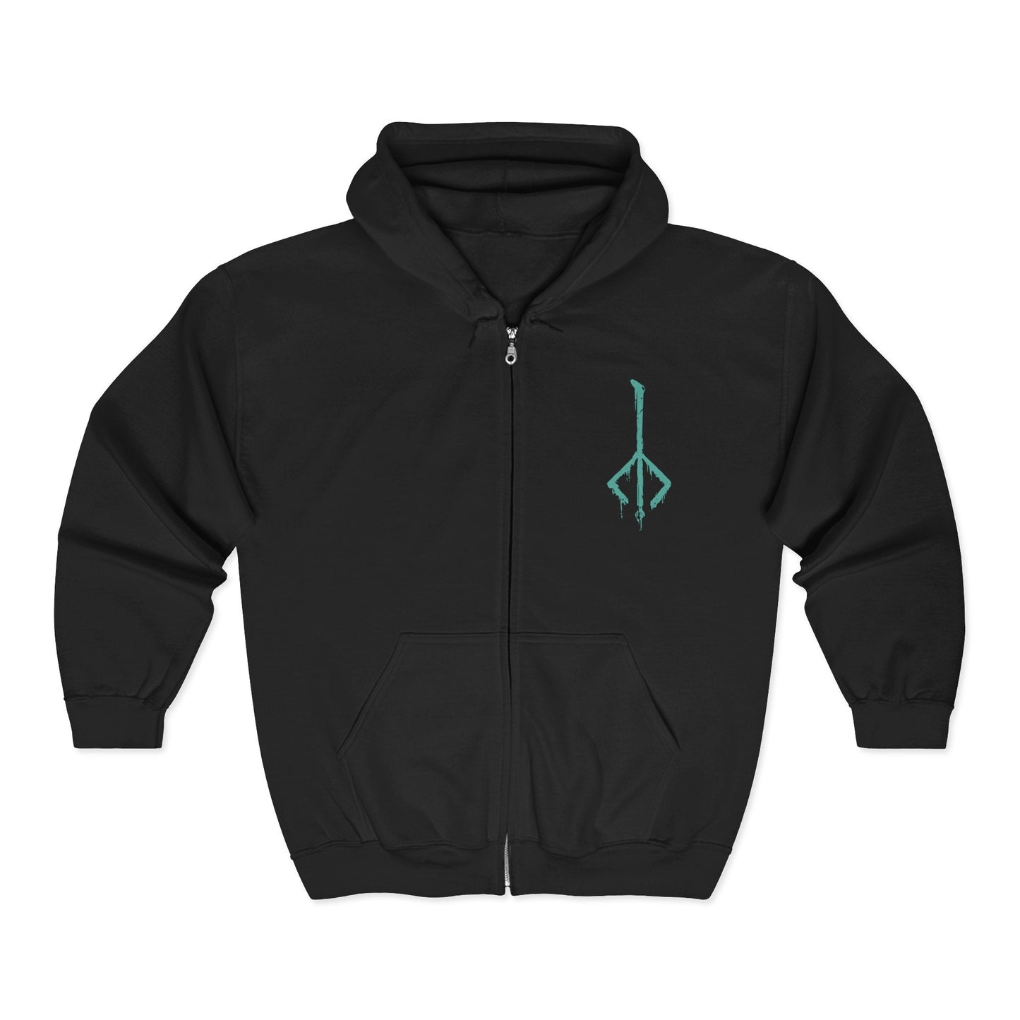 Image 3 of a S Zip-up Hooded Sweatshirt featuring Ludwig the Accursed from Bloodborne, the first Hunter of the Church who fell into madness. Once a noble wielder of the Holy Moonlight Sword, Ludwig became a beast of unspeakable horror, torn between his humanity and his bloodlust. This design captures his tragic duality—both knight and nightmare beneath the pale moon.