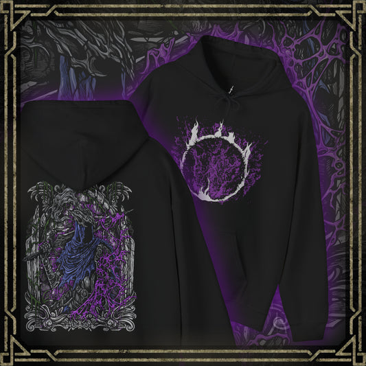 Thumbnail of a Hooded Sweatshirt showcasing Artorias the Abysswalker, the legendary knight from Dark Souls who ventured into the Abyss to halt its spread. Twisted by its corruption yet still driven by purpose, Artorias wields his massive greatsword with unmatched ferocity. The design highlights his torn armor and feral energy—an eternal symbol of fallen heroism and a fan-favorite figure of the series’ darkest lore.
