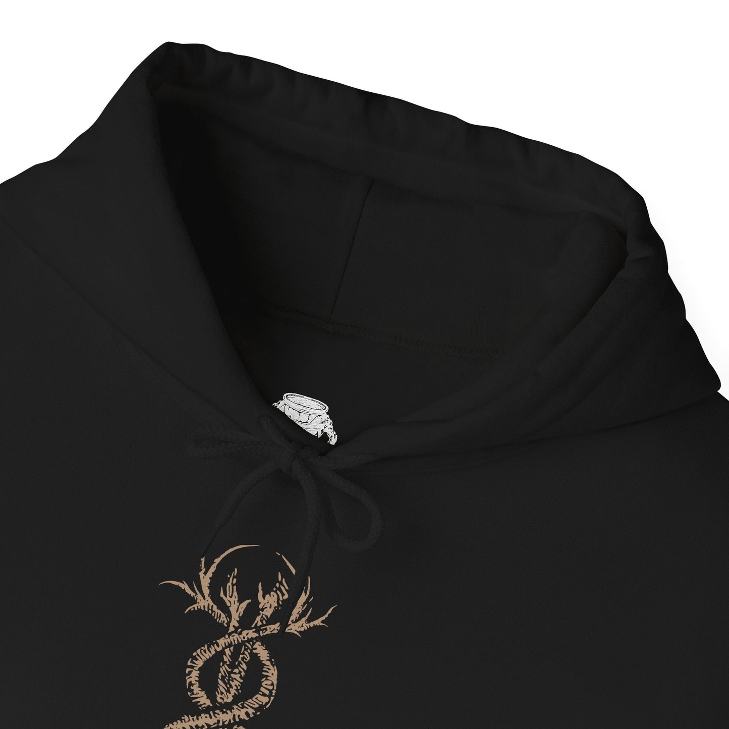 Folded Hooded Sweatshirt featuring the Divine Beast Dancing Lion from Elden Ring Shadow of the Erdtree, blending majestic and powerful imagery, perfect for fans who appreciate mythical creatures and epic battles in the Lands Between.