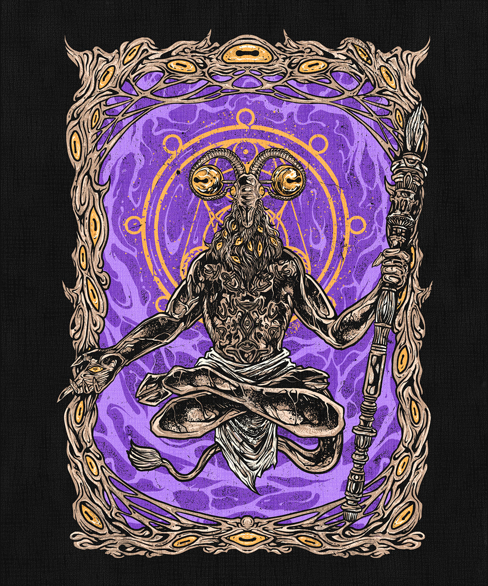 Concept Art of Elden Ring Libra Creature of Night. Libra is a capricious demon with a goat’s head and a merchant’s guise, offering cursed deals to Nightfarers who seek strength. His obsession with fairness masks a sinister intent; his gold is counterfeit, his alchemy corrupt. Each bargain promises power but spreads insanity, echoing the truth that those who trade in madness are doomed to suffer it themselves.