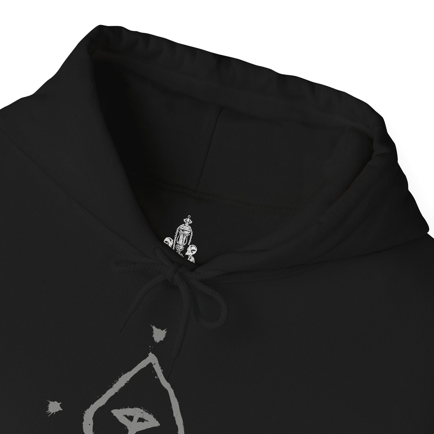 Folded Hooded Sweatshirt showcasing Vicar Amelia, one of Bloodborne’s most haunting bosses, whose beastly form reveals the dark price of faith. Towering, clawed, and veiled in fur, she lets out anguished howls in the Grand Cathedral. This artwork highlights her massive scale and eerie blend of sanctity and monstrosity—a terrifying emblem of the Healing Church’s cursed ambitions.