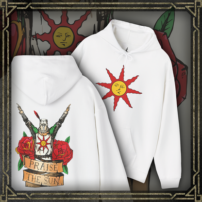 Dark Souls Solaire of Astora White Hooded Sweatshirt