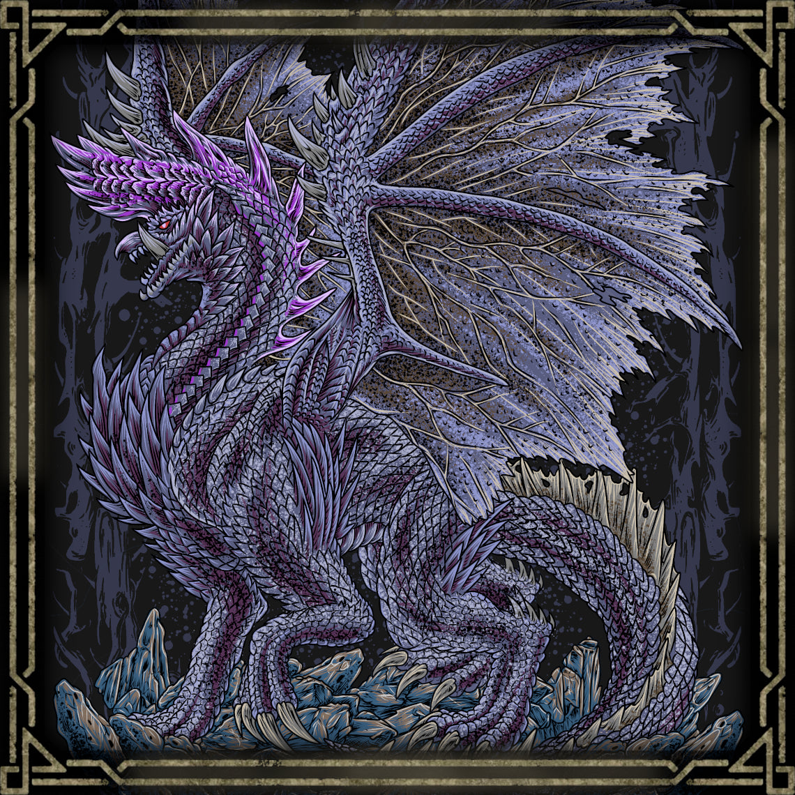 Artwork of Alatreon the Black Dragon. Alatreon is one of the most powerful Black Dragons in the Monster Hunter, feared for its complete mastery over fire, ice, thunder, dragon, and water elements. Its unstable elemental nature transforms the battlefield in an instant, forcing hunters to adapt or perish. Alatreon's overwhelming power and mysterious origins have made it one of the franchise's most legendary monsters.