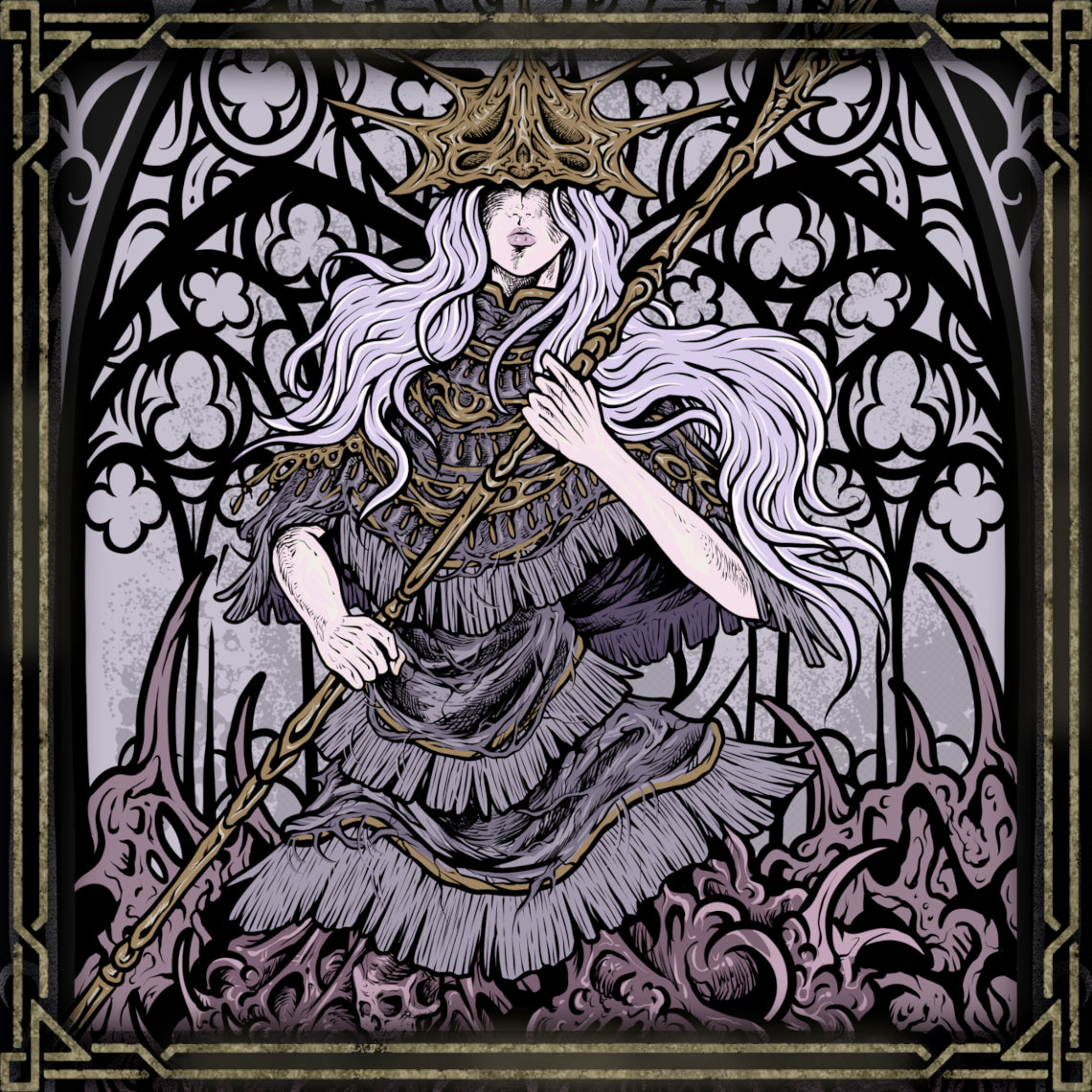 Wallpaper of Aldritch Devourer of Gods. Transformed by endless consumption, Aldrich became an amorphous mass of sludge and divine remains. Guided by visions of the Deep, he sought to drown the world in a coming age of darkness. Installed in Anor Londo by Pontiff Sulyvahn, Aldrich’s reign represents the corruption of sanctity — a holy man reduced to a devouring abyss.