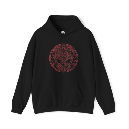 Image 4 of a Hooded Sweatshirt of Iron Fist Alexander standing proudly in Jarburg beneath a warm golden sky, his massive jar body covered in battle-worn cracks while flowers and greenery surround his feet. The peaceful village contrasts with his legendary warrior ambitions, capturing the humor, heart, and bravery of one of Elden Ring's most beloved characters. The composition celebrates adventure, friendship, and the warrior's unshakable resolve.