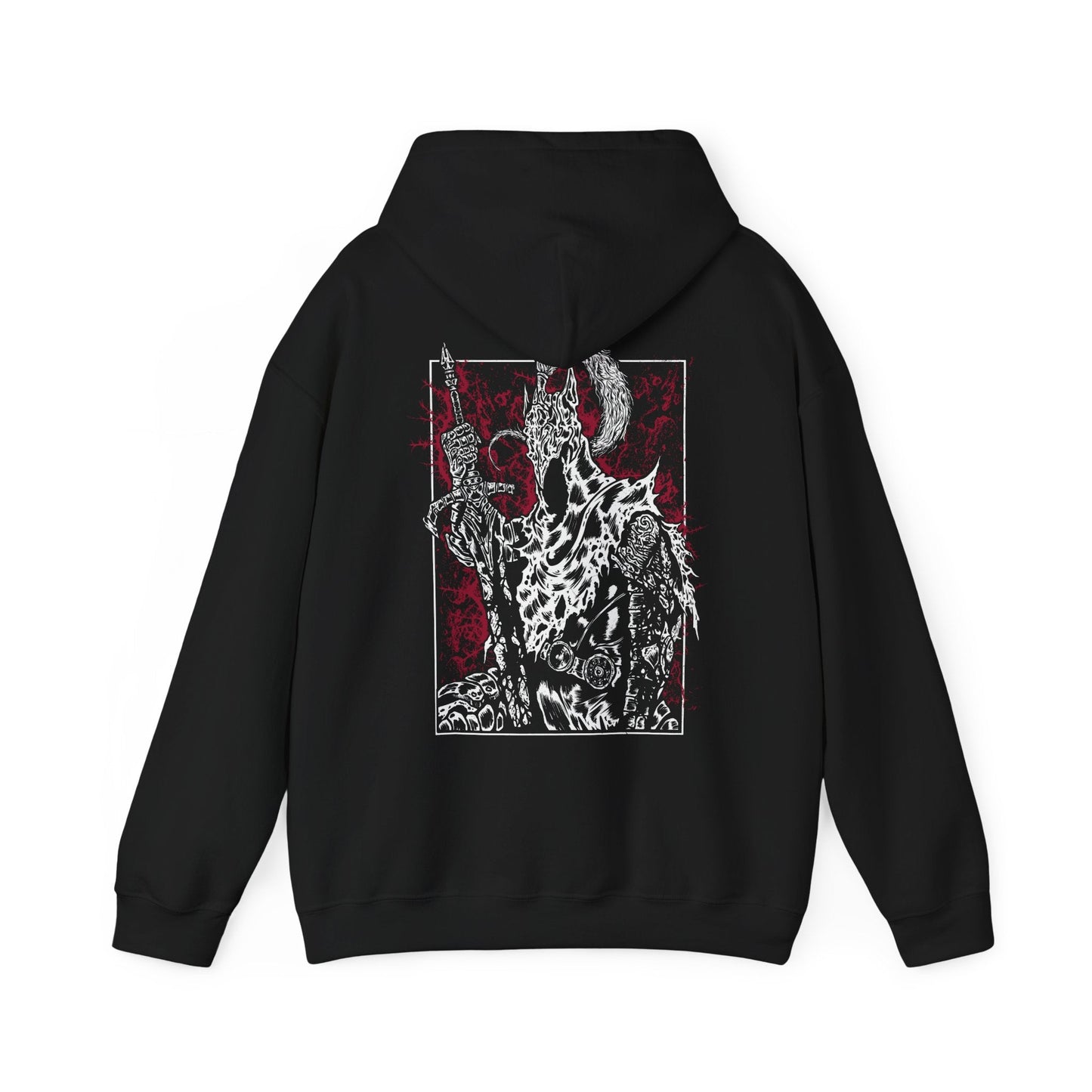 Image 5 of a Hooded Sweatshirt showcasing Artorias the Abysswalker, one of Gwyn’s Four Knights and a tragic figure from Dark Souls. Known for his unmatched skill and loyalty, Artorias descended into the Abyss alone, his soul corrupted in the process. This design highlights his torn cape, broken arm, and fierce stance—embodying the sorrowful nobility of a warrior who fell not in fear, but in sacrifice.