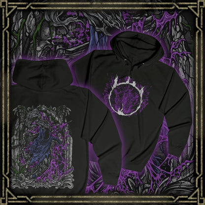 Thumbnail of a Zip-up Hooded Sweatshirt featuring the corrupted form of Artorias the Abysswalker from Dark Souls, fully consumed by the darkness he sought to destroy. Twisted by the Abyss, his once-noble stance is now feral and unhinged, fighting with a broken arm and relentless fury. This design captures the tragic downfall of a hero who gave everything to shield Oolacile, even as the darkness devoured his soul.
