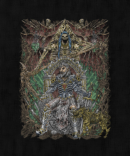 Concept Art of Baldurs Gate 3 Ketheric Thorm and Myrkul. Driven by loss, Ketheric Thorm surrendered to Myrkul, trading humanity for necromantic might. His immortality fuels the cult’s rise and the spread of the Shadow-Curse, enslaving souls to the god of death. Ketheric’s story is the tragedy of a man broken by fate, reshaped into a monster who believes salvation lies in eternal darkness.