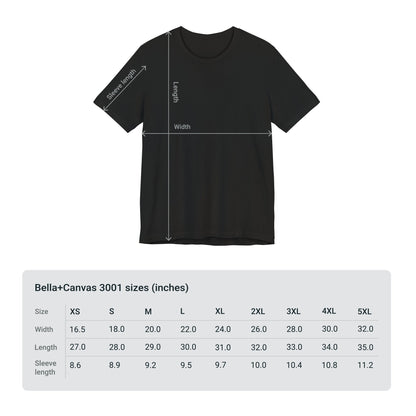 Size chart of a T-shirt featuring Father Gascoigne in his beast form from Bloodborne, set against the ominous backdrop of the Night of the Hunt, ideal for fans who appreciate the haunting transformation and intense lore of this iconic character.