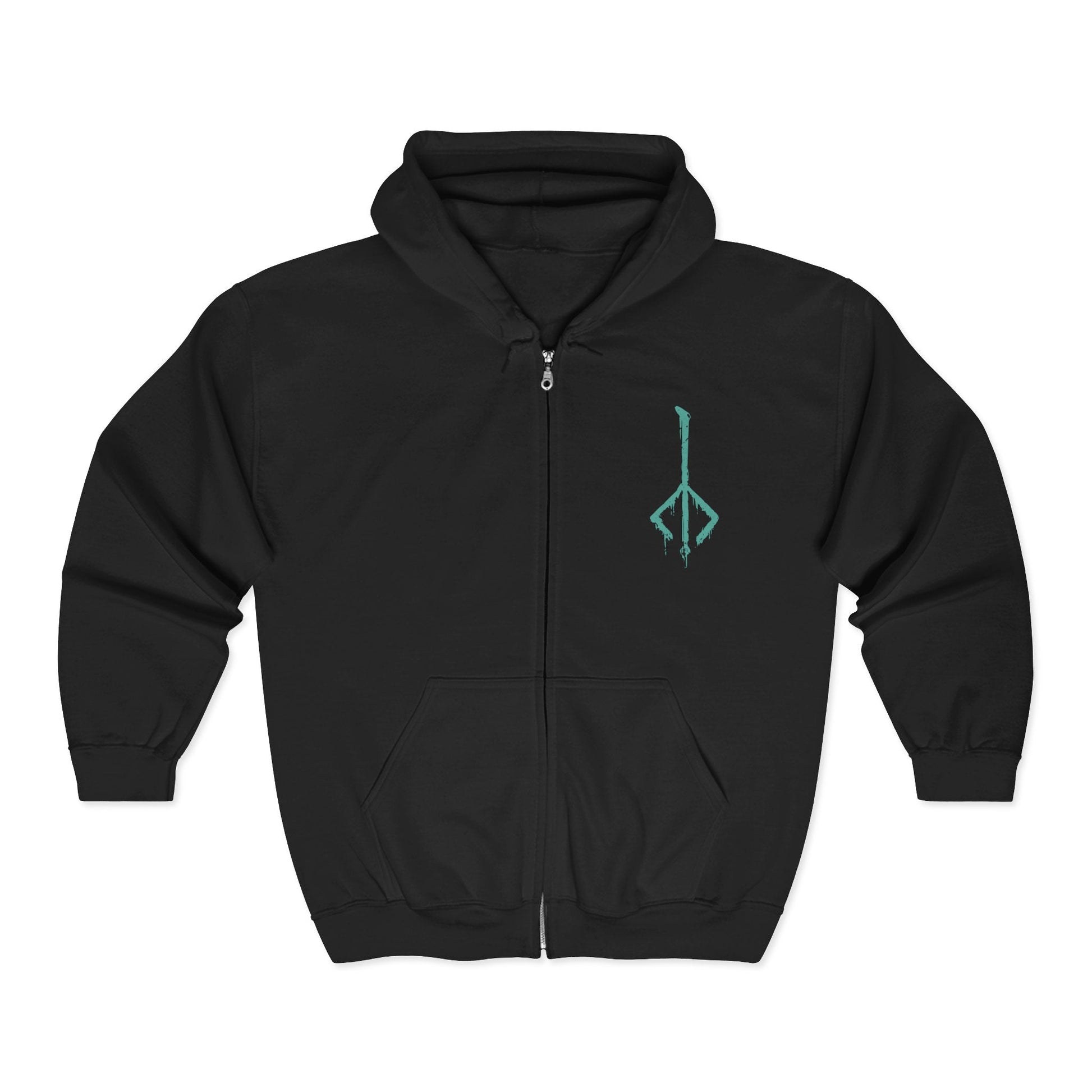 Image 3 of a S Zip-up Hooded Sweatshirt featuring Ludwig the Accursed from Bloodborne, the first Hunter of the Church who fell into madness. Once a noble wielder of the Holy Moonlight Sword, Ludwig became a beast of unspeakable horror, torn between his humanity and his bloodlust. This design captures his tragic duality—both knight and nightmare beneath the pale moon.