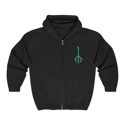 Image 3 of a S Zip-up Hooded Sweatshirt featuring Ludwig the Accursed from Bloodborne, the first Hunter of the Church who fell into madness. Once a noble wielder of the Holy Moonlight Sword, Ludwig became a beast of unspeakable horror, torn between his humanity and his bloodlust. This design captures his tragic duality—both knight and nightmare beneath the pale moon.