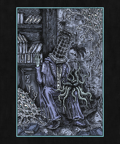 Concept Art of Bloodborne Micolash Host of the Nightmare Grim. Micolash, the Host of the Nightmare, is a key antagonist in Bloodborne, trapped within the Nightmare of Mensis. As leader of the School of Mensis, he sought to commune with the Great Ones, sacrificing sanity for forbidden knowledge. Rambling of eyes, Kos, and cosmic insight, Micolash represents the madness born from humanity’s pursuit of eldritch truth.