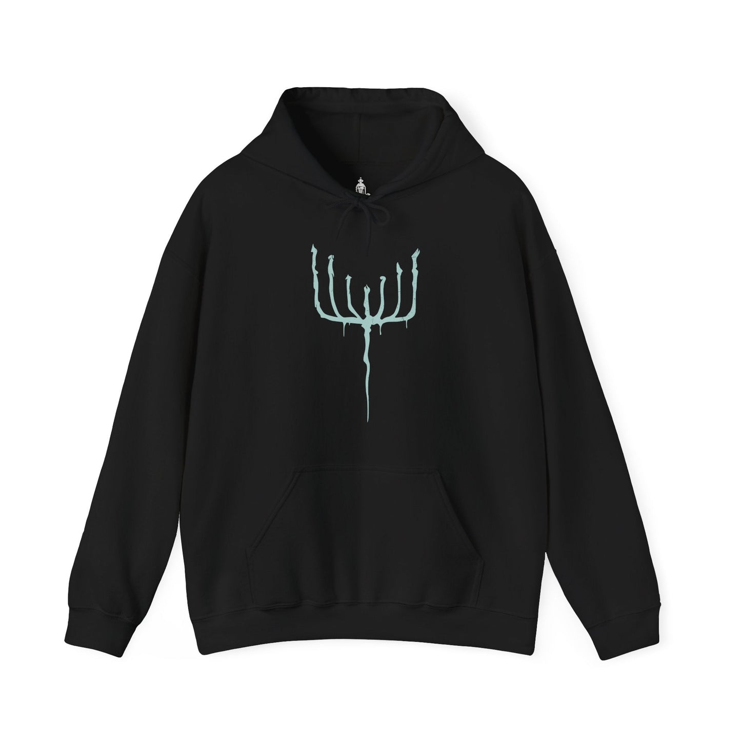 Image 4 of a Hooded Sweatshirt featuring the Orphan of Kos from Bloodborne, the anguished spawn of the Great One Kos and final guardian of the Hunter’s Nightmare. Screaming with primal rage, this emaciated, grotesque figure wields its own umbilical weapon in a relentless, grief-fueled assault. Born from cosmic tragedy and human sin, the Orphan embodies the sorrow and fury of a forsaken child of the void. This design captures the emotional weight of one of Bloodborne’s most haunting encounters.