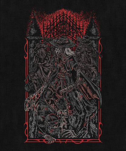 Concept Art of Bloodborne The Old Hunters. The Old Hunters were pioneers who hunted beasts at the behest of the Healing Church. Though heroes in Yharnam’s eyes, their devotion twisted into obsession. Their legacy became one of tragedy—warriors like Ludwig and Lady Maria bound within the Nightmare, embodying the curse of blood and the sins of the Church.