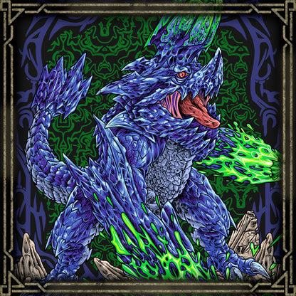 Concept Art of Brachydios Slime-Fisted Wyvern. Brachydios stands among the most memorable Brute Wyverns in Monster Hunter. With its armored emerald hide, powerful forelimbs, and explosive slime, it overwhelms even veteran hunters through relentless pressure. Brachydios embodies raw power, resilience, and explosive fury, earning its place as one of Monster Hunter's most beloved and challenging creatures.