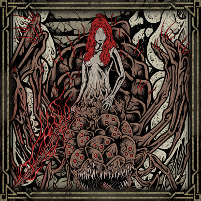 Concept Art of Chaos Witch Queelag. Quelaag is one of the Daughters of Chaos, transformed into a terrifying demon by the birth of the Flame of Chaos. Fierce and cunning, she guards the Second Bell, battling the Chosen Undead. Behind her monstrous shell lies a tragic tale of family, loss, and the ruin of Izalith’s flame.