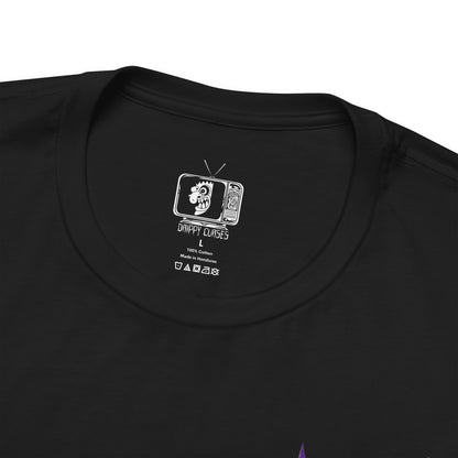 Folded T-Shirt design featuring five iconic villains from Courage the Cowardly Dog: Katz, Dr. Zalost, Freaky Fred, Benton Tarantella, and Jean Bon. The composition brings together their distinctive faces and unsettling personalities in a creepy cartoon-inspired illustration, capturing the eerie atmosphere of the isolated town of Nowhere.