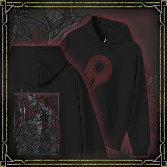 Thumbnail of a Hooded Sweatshirt featuring the Abyss Watchers from Dark Souls 3 in a grim, dark design, highlighting their relentless battle stance and iconic armor, perfect for fans of these legendary undead warriors and their tragic battle against the Abyss.