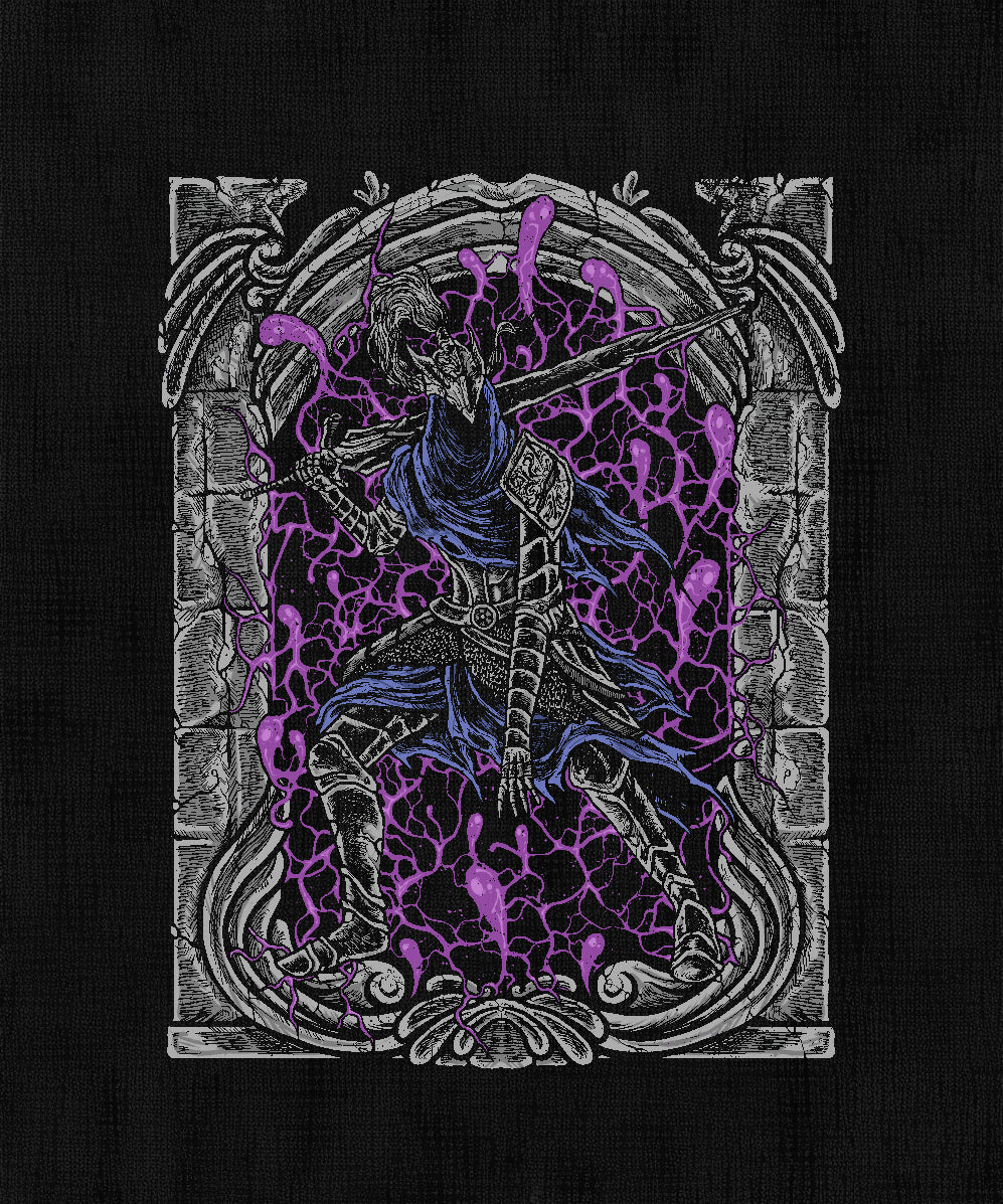 Wallpaper of Dark Souls Artorias of the Abyss. Renowned as the Abysswalker, Artorias ventured into the darkness to halt Manus and the Abyss. His shattered arm and corrupted body reflect a fallen hero who endured impossible odds. His tale is one of courage and tragedy — a knight whose legacy was built on sacrifice, even as the truth of his fate was lost to history.