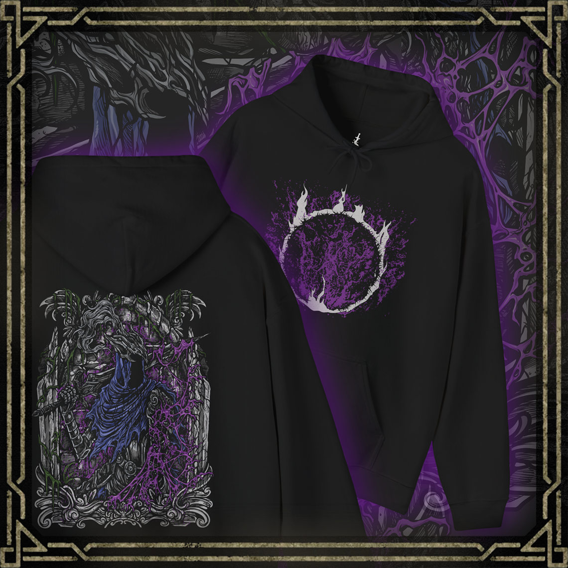 Thumbnail of a Hooded Sweatshirt showcasing Artorias the Abysswalker, the legendary knight from Dark Souls who ventured into the Abyss to halt its spread. Twisted by its corruption yet still driven by purpose, Artorias wields his massive greatsword with unmatched ferocity. The design highlights his torn armor and feral energy—an eternal symbol of fallen heroism and a fan-favorite figure of the series’ darkest lore.