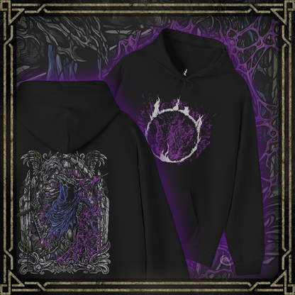 Thumbnail of a Hooded Sweatshirt showcasing Artorias the Abysswalker, the legendary knight from Dark Souls who ventured into the Abyss to halt its spread. Twisted by its corruption yet still driven by purpose, Artorias wields his massive greatsword with unmatched ferocity. The design highlights his torn armor and feral energy—an eternal symbol of fallen heroism and a fan-favorite figure of the series’ darkest lore.