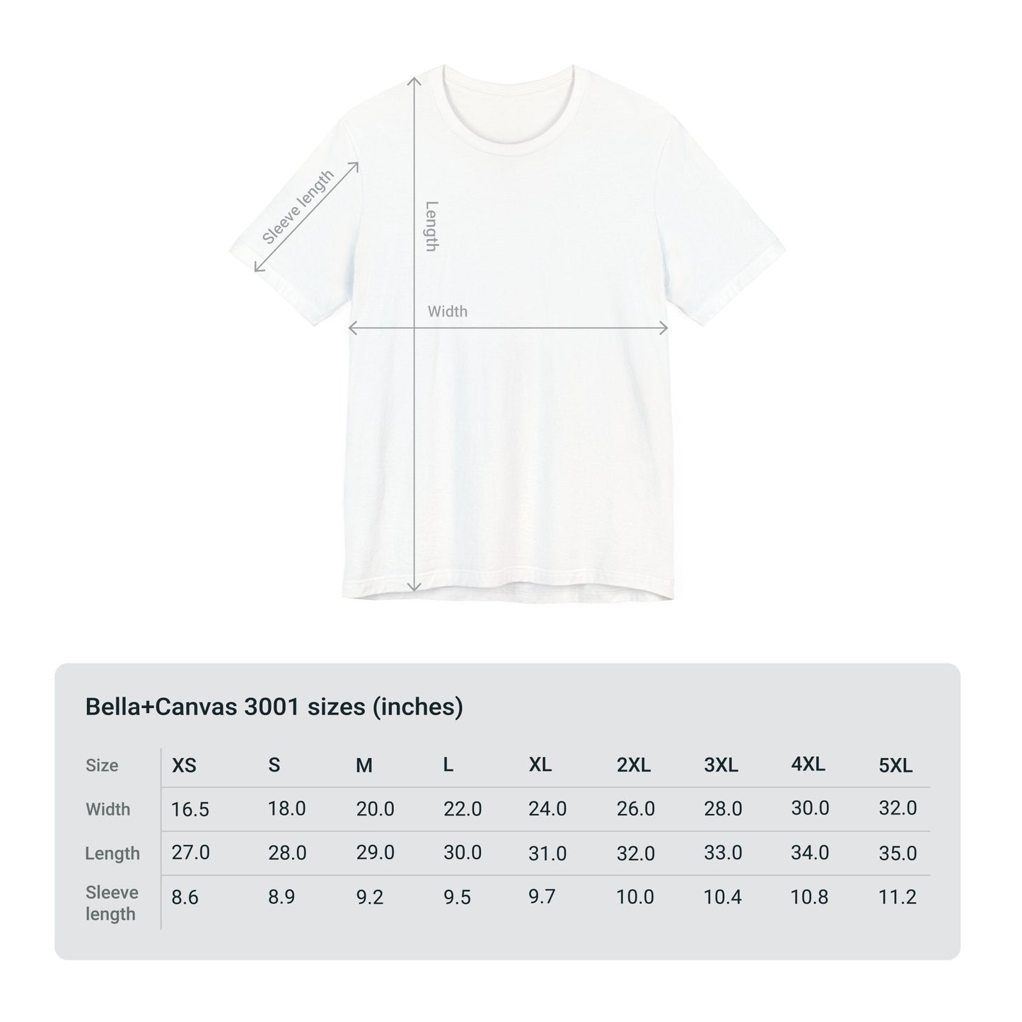 Size chart of a T-shirt featuring Artorias the Abysswalker from Dark Souls, showcasing detailed artwork of the legendary character, perfect for fans who admire the dark and intense nature of this iconic character.