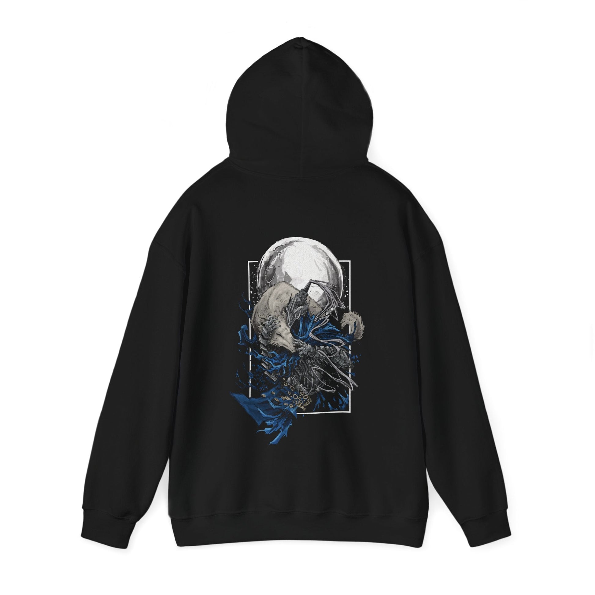 Image number 4 of a Hooded Sweatshirt featuring Knight Artorias and his loyal companion Grey Wolf Sif from Dark Souls, capturing their legendary bond and heroic presence, perfect for fans who honor this iconic duo and their tragic story.