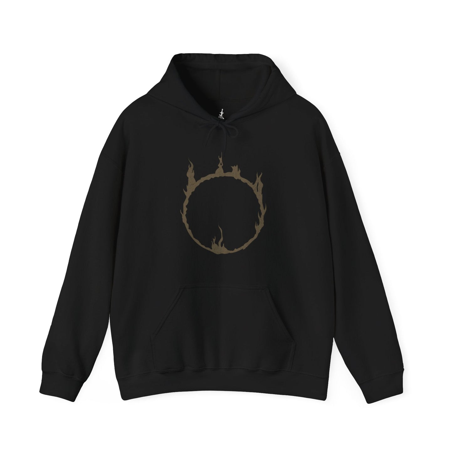 Image number 3 of a Black Hooded Sweatshirt featuring Dragon Slayer Ornstein and Executioner Smough from Dark Souls, showcasing the iconic duo in their legendary battle stances, perfect for fans who admire their imposing presence and challenging boss fight in Anor Londo.