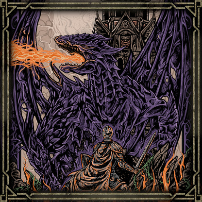 Artwork of Darkeater Midir. Darkeater Midir, an ancient abyss‑eating dragon, was raised by the gods to hunt the spread of darkness. For millennia, he devoured the Abyss, growing corrupted by the very evil he consumed. Found in the depths of the Ringed City, Midir is one of the most powerful and tragic dragons in Lothric.