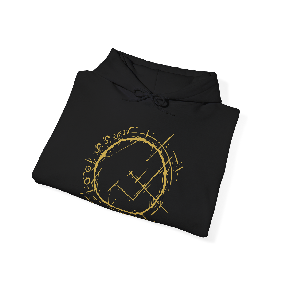 Image 6 of a Demon's Souls hooded sweatshirt featuring the Maiden in Black and a nameless knight in the Nexus, showcasing haunting dark fantasy artwork inspired by Boletaria, the Slayer of Demons, and the mysterious sanctuary from FromSoftware's iconic game.