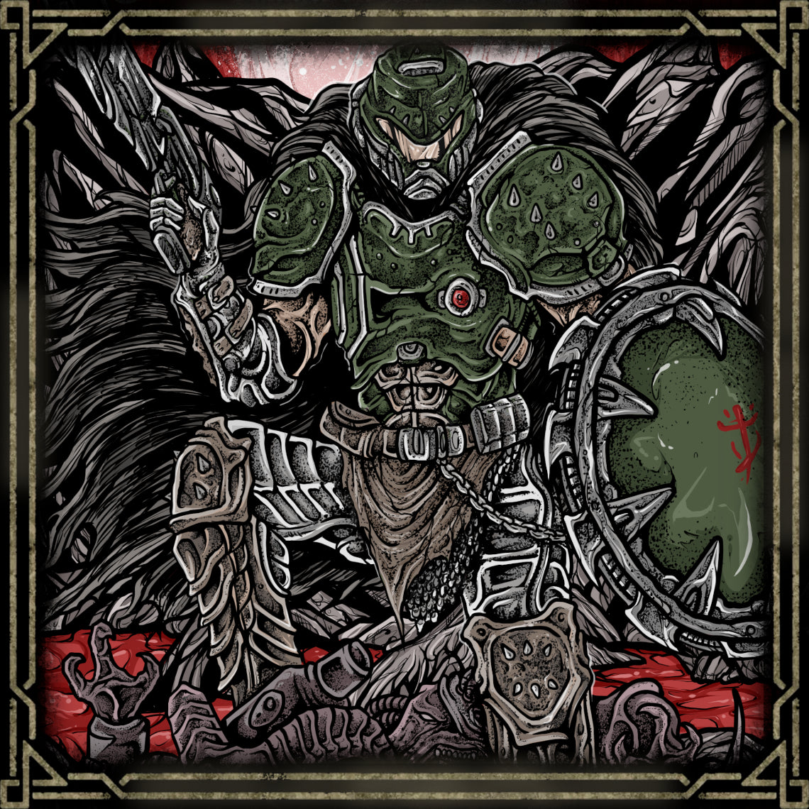 Artwork of Doom The Dark Ages. The Dark Ages reimagines the brutal legacy of the Doom Slayer in a medieval-inspired setting, blending dark fantasy with the franchise’s signature violence. Armed with savage melee weapons and heavy artillery, the Slayer battles demonic hordes across war-torn kingdoms, revealing the ancient origins of his endless crusade against Hell.