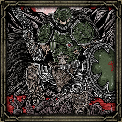 Artwork of Doom The Dark Ages. The Dark Ages reimagines the brutal legacy of the Doom Slayer in a medieval-inspired setting, blending dark fantasy with the franchise’s signature violence. Armed with savage melee weapons and heavy artillery, the Slayer battles demonic hordes across war-torn kingdoms, revealing the ancient origins of his endless crusade against Hell.