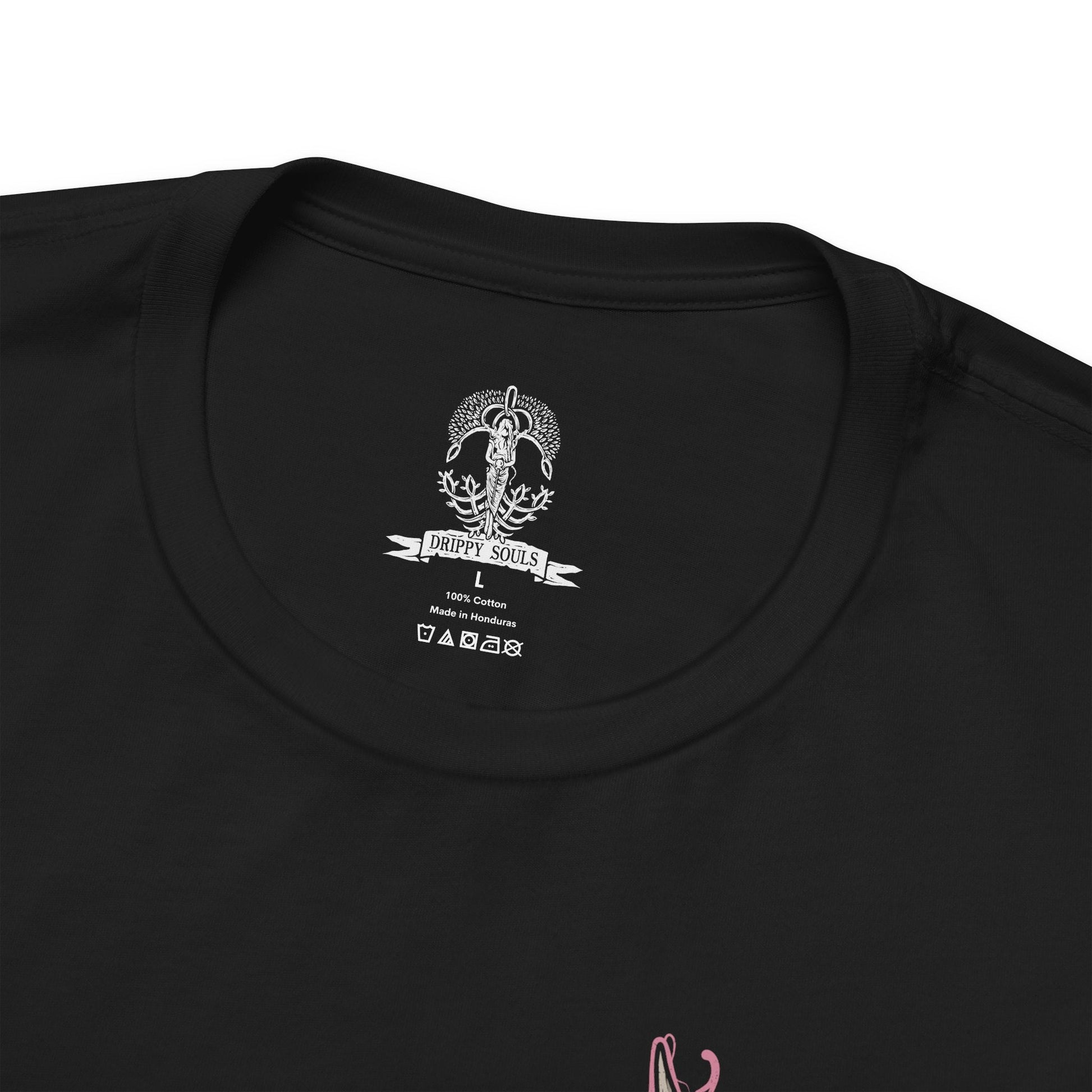 Folded T-Shirt design of Dreglord from Elden Ring Nightreign, a monstrous congregation of corpses and refuse bound together by a shared hatred that refuses to fade. The creature looms amidst a desolate battlefield, its many limbs and broken remains twisting through clouds of dust and decay. The design embodies Dreglord's terrifying resilience, collective will, and status as one of Nightreign's most disturbing horrors.