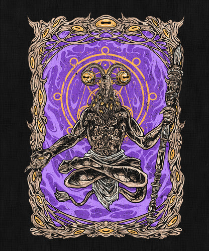 Concept Art of Elden Ring Libra Creature of Night. Libra is a capricious demon with a goat’s head and a merchant’s guise, offering cursed deals to Nightfarers who seek strength. His obsession with fairness masks a sinister intent; his gold is counterfeit, his alchemy corrupt. Each bargain promises power but spreads insanity, echoing the truth that those who trade in madness are doomed to suffer it themselves.