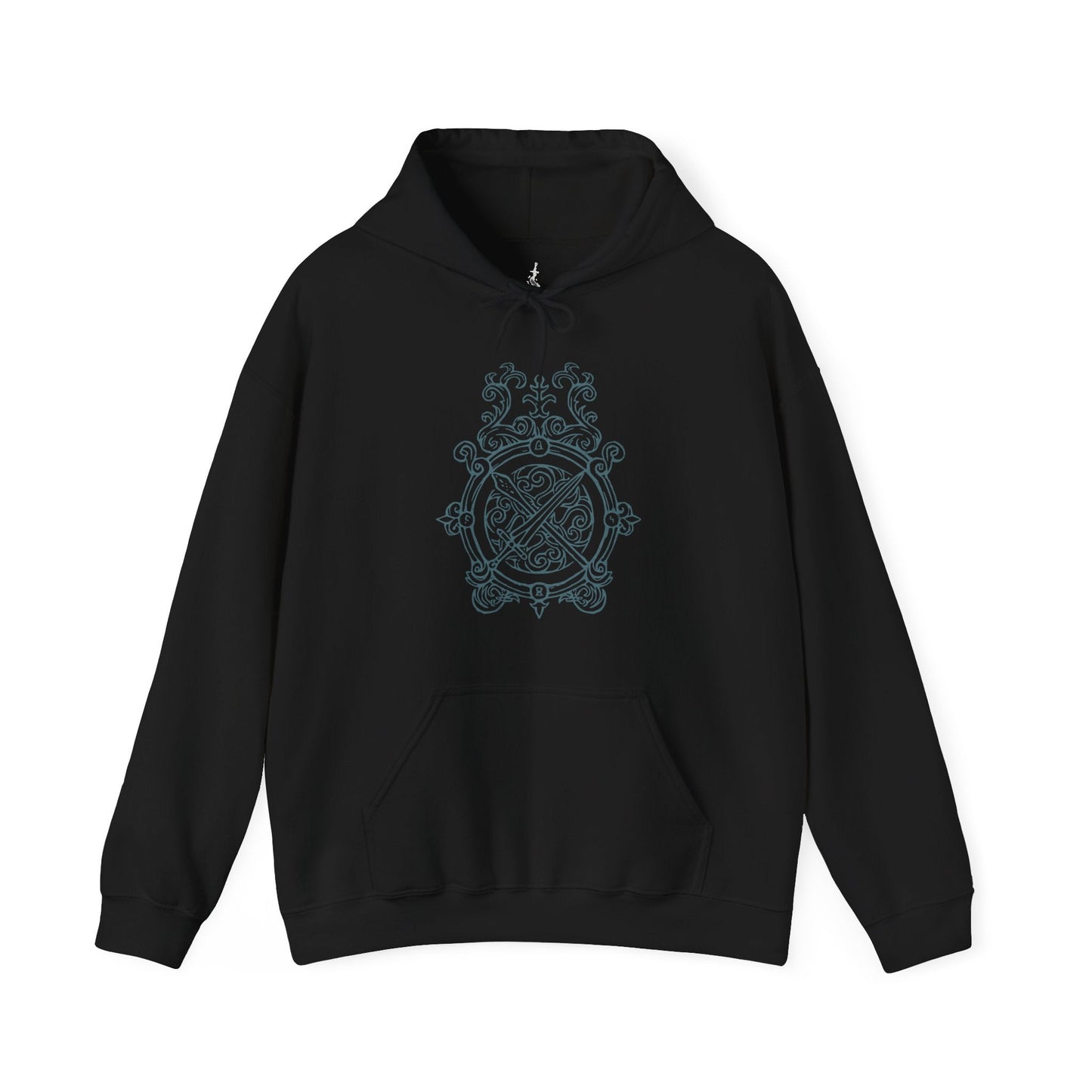 Image number 3 of a Black Hooded Sweatshirt featuring Ranni the Witch from Elden Ring in a grim design, capturing her mysterious, ethereal presence and connection to the moon, perfect for fans who are drawn to her dark allure and complex questline in the Lands Between.