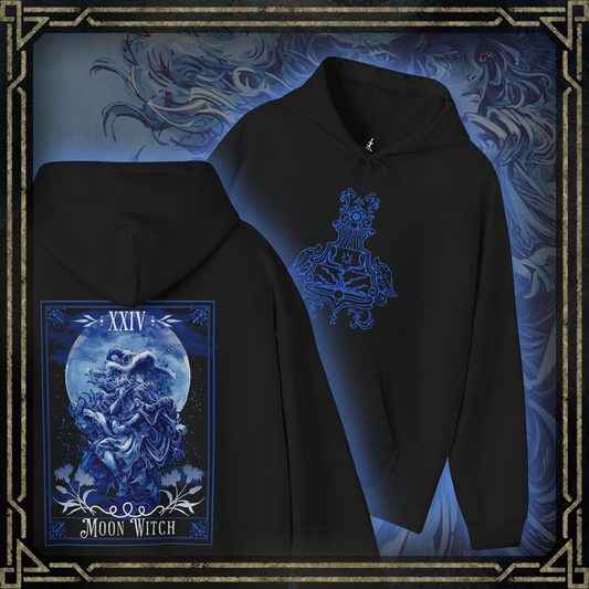 Thumbnail of a Hooded Sweatshirt featuring Ranni the Witch from Elden Ring, showcasing her mystical appearance and enigmatic role, perfect for fans captivated by her otherworldly charm and intricate story in the Lands Between.