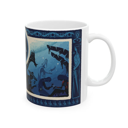 Image number 5 of a Mug featuring Ranni the Witch from Elden Ring, with a mystical design that highlights her enigmatic and powerful presence. The artwork showcases her striking blue hair, moonlit eyes, and the ethereal aura of the Night of the Black Moon, symbolizing her role in the shaping of destiny. Ideal for fans who admire Ranni’s cunning, her pursuit of freedom, and her pivotal role in the fate of the Lands Between.