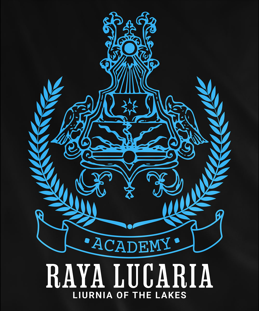 Design used for a Hooded Sweatshirt featuring the sigil of Raya Lucaria Academy from Elden Ring, symbolizing the prestigious institution of sorcery in the Lands Between, ideal for fans drawn to the mysteries and magical lore of the academy.