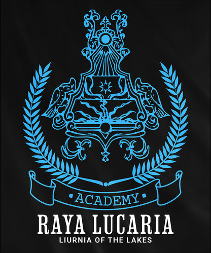 Design used for a Hooded Sweatshirt featuring the sigil of Raya Lucaria Academy from Elden Ring, symbolizing the prestigious institution of sorcery in the Lands Between, ideal for fans drawn to the mysteries and magical lore of the academy.