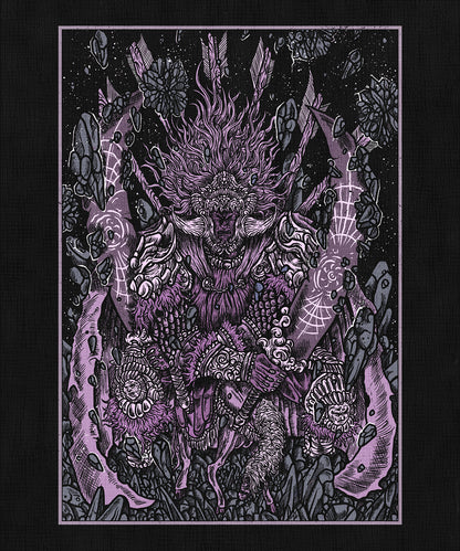 Concept Art of Elden Ring Starscourge General Radahn Grim. Starscourge Radahn is a mighty demigod in Elden Ring, known for mastering gravity magic to ride his small horse, Leonard, and halt the stars themselves. Son of Radagon and Rennala, Radahn was driven mad by Scarlet Rot after his battle with Malenia. Now a beast roaming Caelid, his fall gave rise to the legendary Radahn Festival, where warriors gather to grant him an honorable death.