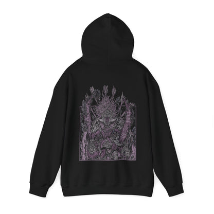 Image number 4 of a Hooded Sweatshirt featuring Starscourge Radahn from Elden Ring in a grim design, showcasing his towering presence, gravity-defying power, and tragic backstory, perfect for fans who revere his status as one of the most formidable and iconic bosses in the Lands Between.