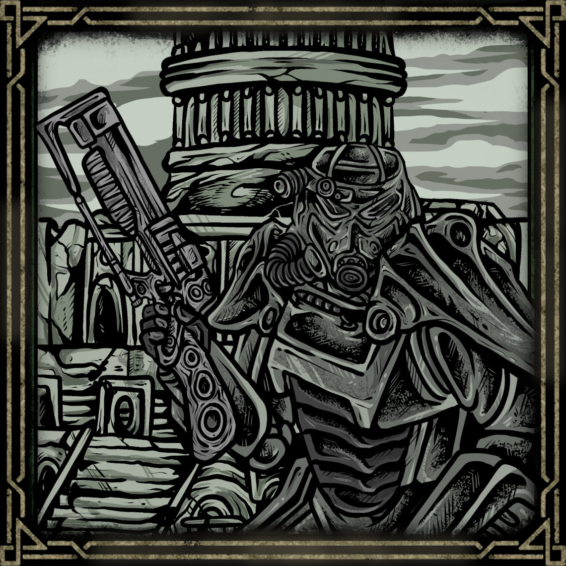 Artwork of Fallout Brotherhood of Steel. The Brotherhood of Steel is one of the most iconic factions in Fallout 3, dedicated to preserving advanced technology and protecting the people of the Capital Wasteland. Led by Owyn Lyons, this chapter broke from tradition by prioritizing humanitarian aid over strict technological preservation, becoming a symbol of hope amid nuclear devastation.