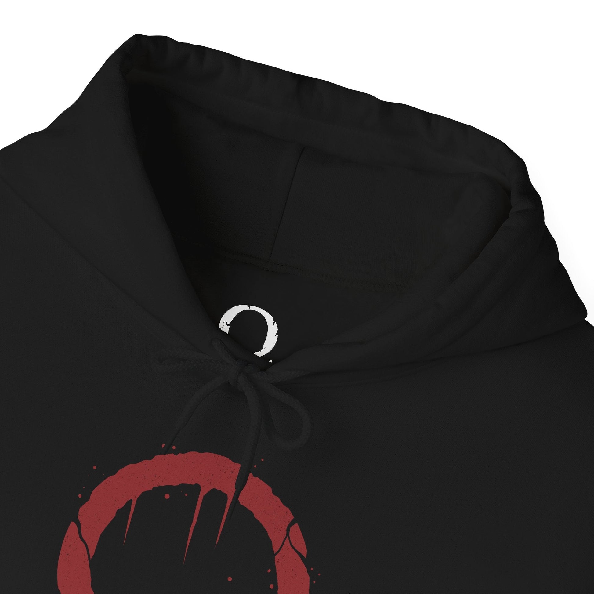 Folded Hooded Sweatshirt of Kratos delivering the final blow to a fearsome Minotaur, his ash-covered body illuminated by the fiery glow of the Blades of Chaos. The monster collapses amid broken columns and debris as the battlefield echoes with the aftermath of the brutal execution. The composition emphasizes raw power, vengeance, and the unstoppable wrath of the Ghost of Sparta against the beasts of Greek mythology.