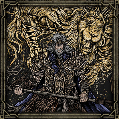 Concept Art of Godfrey First Elden Lord. Godfrey, the First Elden Lord, was the greatest warrior of the Lands Between, chosen by Queen Marika the Eternal to be her consort and champion of the Golden Order. Before his ascension, he was known as Hoarah Loux, a savage and bloodthirsty warlord who reveled in battle. To temper his violent nature and mold him into a noble ruler, Marika bound him to Serosh, a spectral lion who served as his Beast Regent.