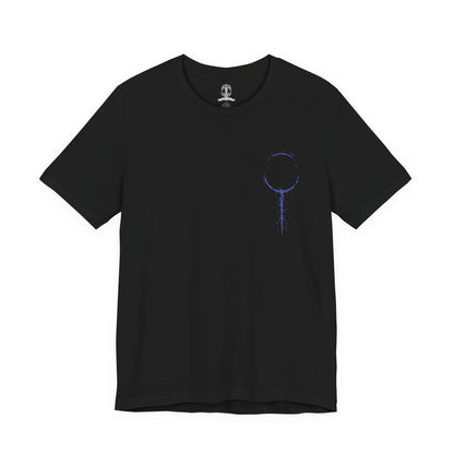 Image 4 of a T-shirt showcasing Heolstor the Nightlord, the undead warlord of Elden Ring Nightreign who cheated death to claim dominion over the shattered world. With the power to summon horrors from beyond, he stands as the dark ruler of Limveld, opposed only by the Nightfarers of the Roundtable Hold. This artwork reflects his tragic origin and apocalyptic presence.