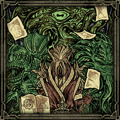 Artwork of Hermaeus Mora and Miraak. In Skyrim, Apocrypha is the forbidden realm of Hermaeus Mora, a shifting abyss of ink, knowledge, and writhing tentacles. Miraak, the First Dragonborn, seeks dominion here, absorbing forbidden power granted by the Daedric Prince of Secrets. Together, their fates intertwine in a realm where every page hides a truth mortals were never meant to know.