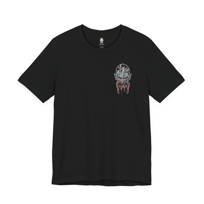 Image 4 of a T-shirt artwork depicting Kyle Crane mid-combat against Volatiles, leaping across rooftops as claws slash through the air behind him. Sparks from a UV flare illuminate their monstrous forms while the city skyline burns in the distance. This design reflects agility, desperation, and the brutal contrast between human endurance and the apex predators that dominate the night.